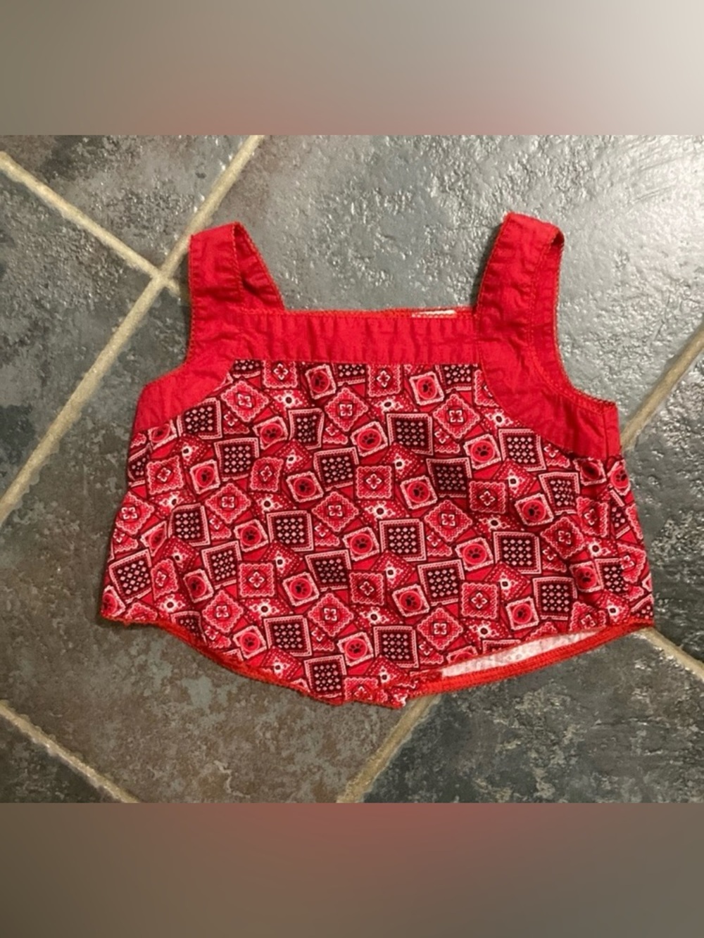Vintage Y2K Disney 102 Dalmatians Red Patterned Girls' Tank Top Size 4T